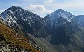 Winter cabin in mountain